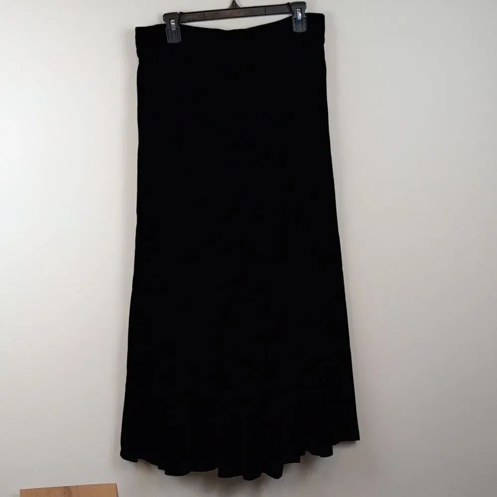 Talbot's Vintage Elegant Black Velvet Women's Maxi Skirt Size 16